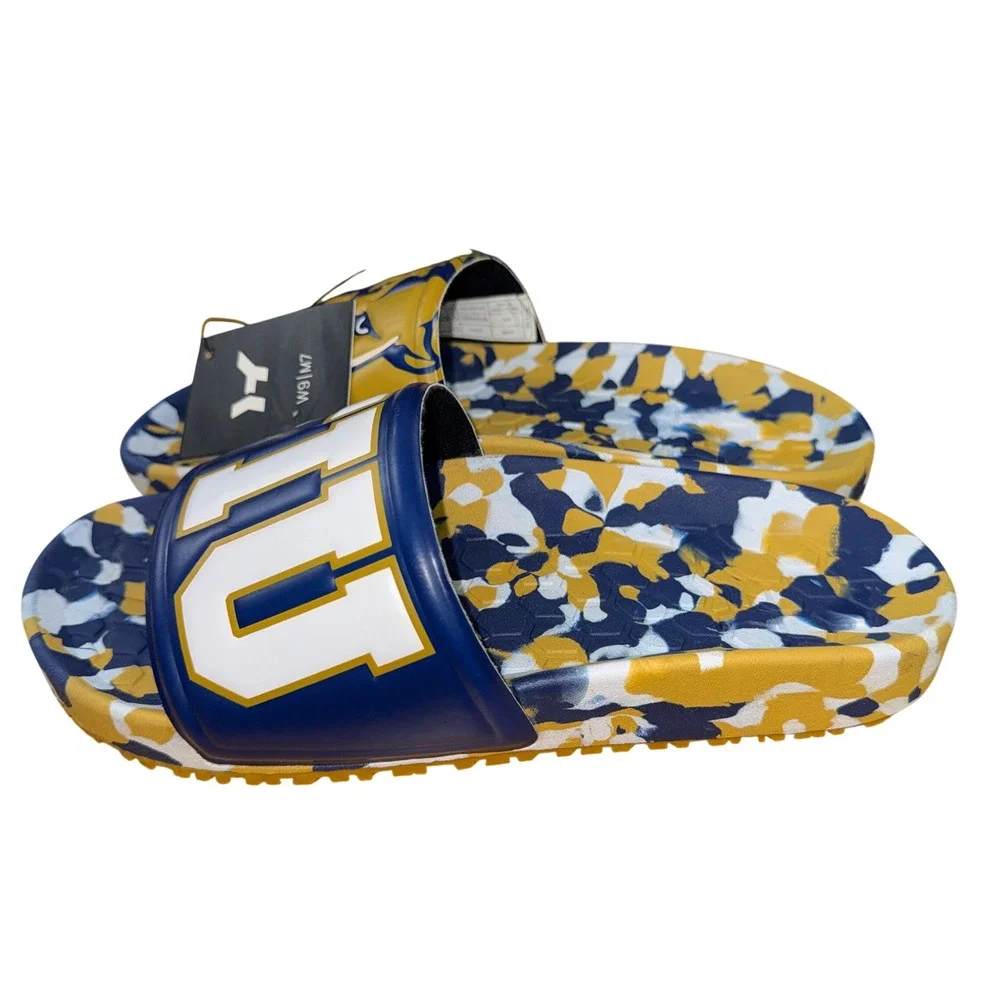 NEW Hype Co Slyder Florida International University M7/W9 Slide Sandal Blue Camo